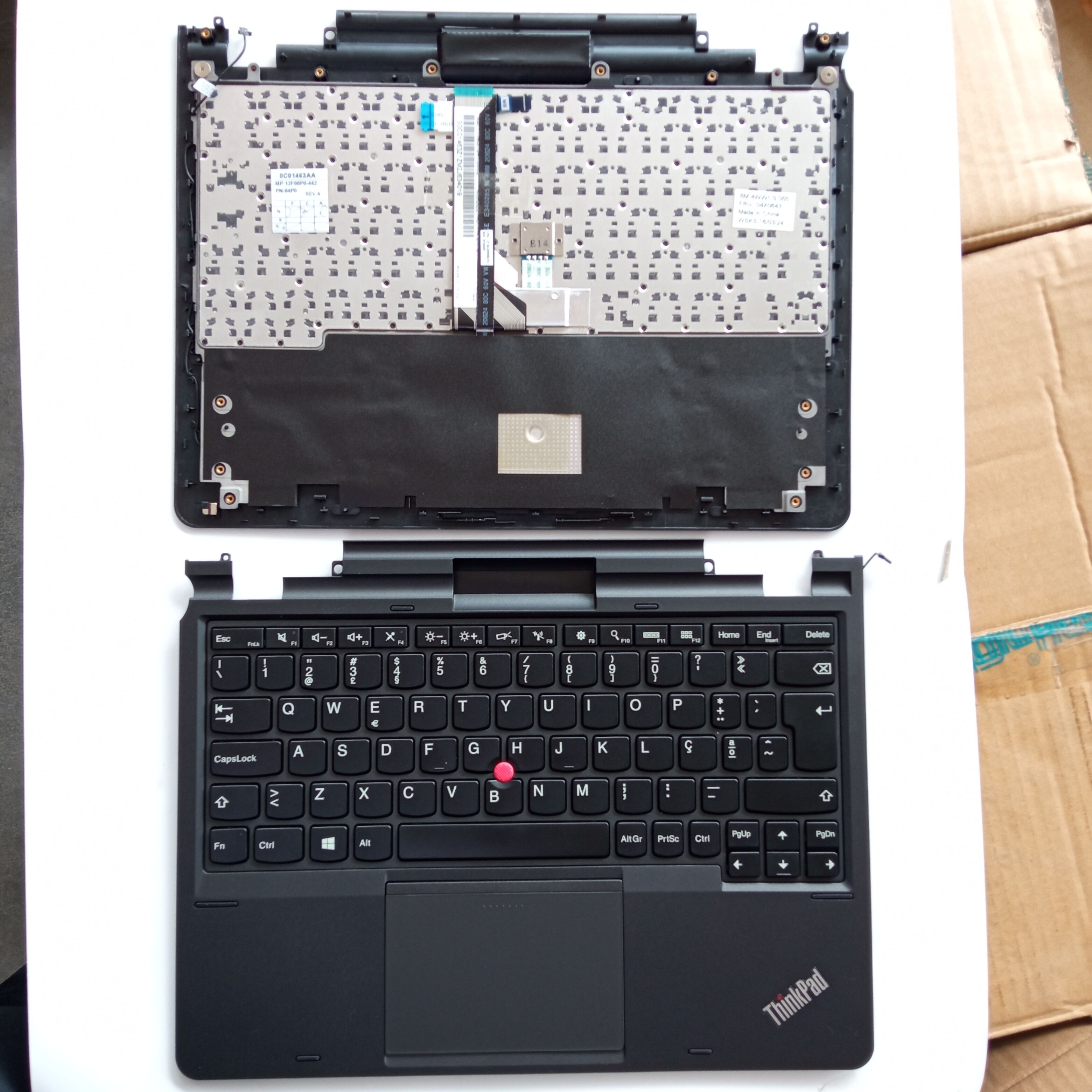 Picture of New Replacement Laptop Keyboard For IBM X1 helix 2013/thinkpad x1 helix 2013 C shell BLACK Palmrest Upper Case With Point PO Layout